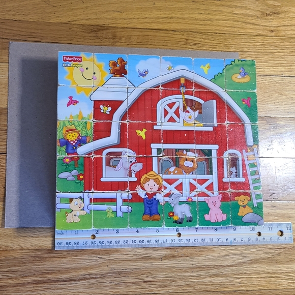 Fisher-Price Little People ABC Puzzle Wood Block Set - Picture 9 of 10